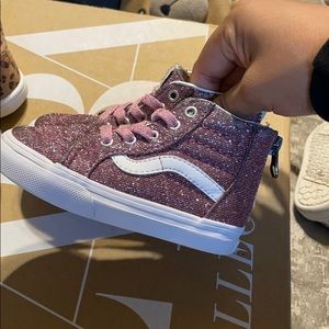Vans glitter pink toddler size 6